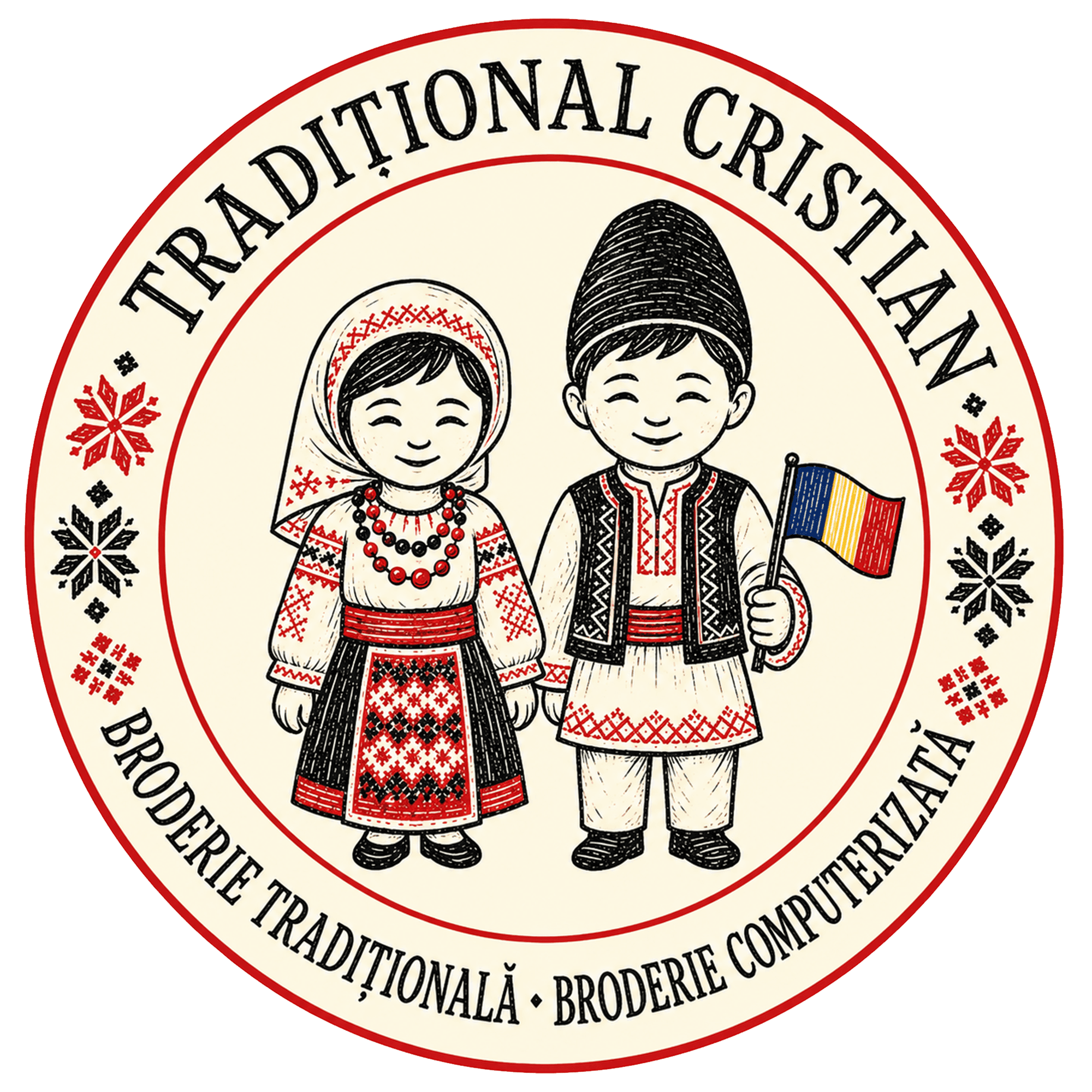 Sigla Traditional Cristian — broderie tradițională și computerizată
